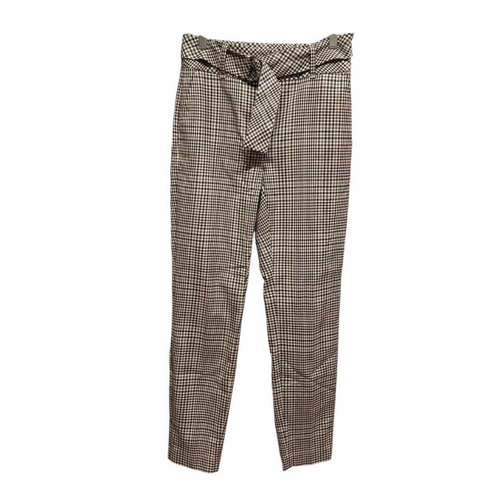 RW&CO High Waist Plaid Checked Straight Leg Trouser Pants Size 2